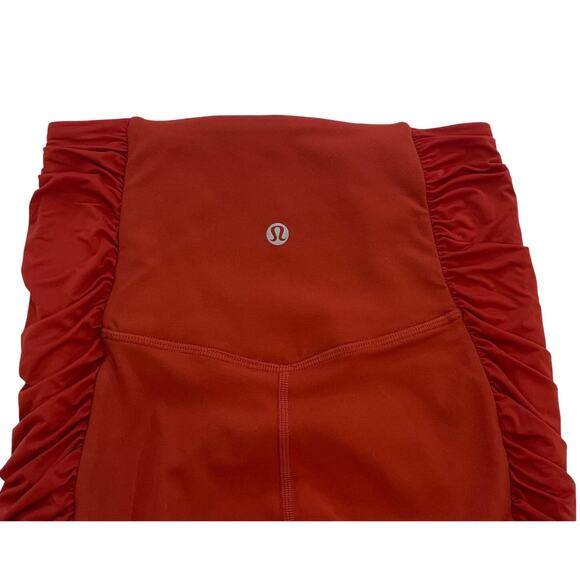 Lululemon Align High Rise Leggings, Ruched, Cayenne / Burnt Orange, Size 4 - Picture 4 of 7